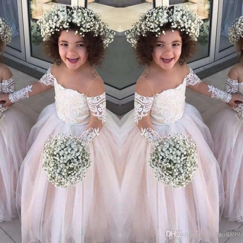 Lace Sheer Long Sleeves Little Girls Pageant Gowns Tulle Ball Gown Flower Girl Dresses For Wedding Baby Birthday Party Dress Cheap, Light yellow
Lace Sheer Long Sleeves Little Girls Pageant Gowns Tulle Ball Gown Flower Girl Dresses For Wedding Baby Birthday Party Dress Cheap, Light yellow