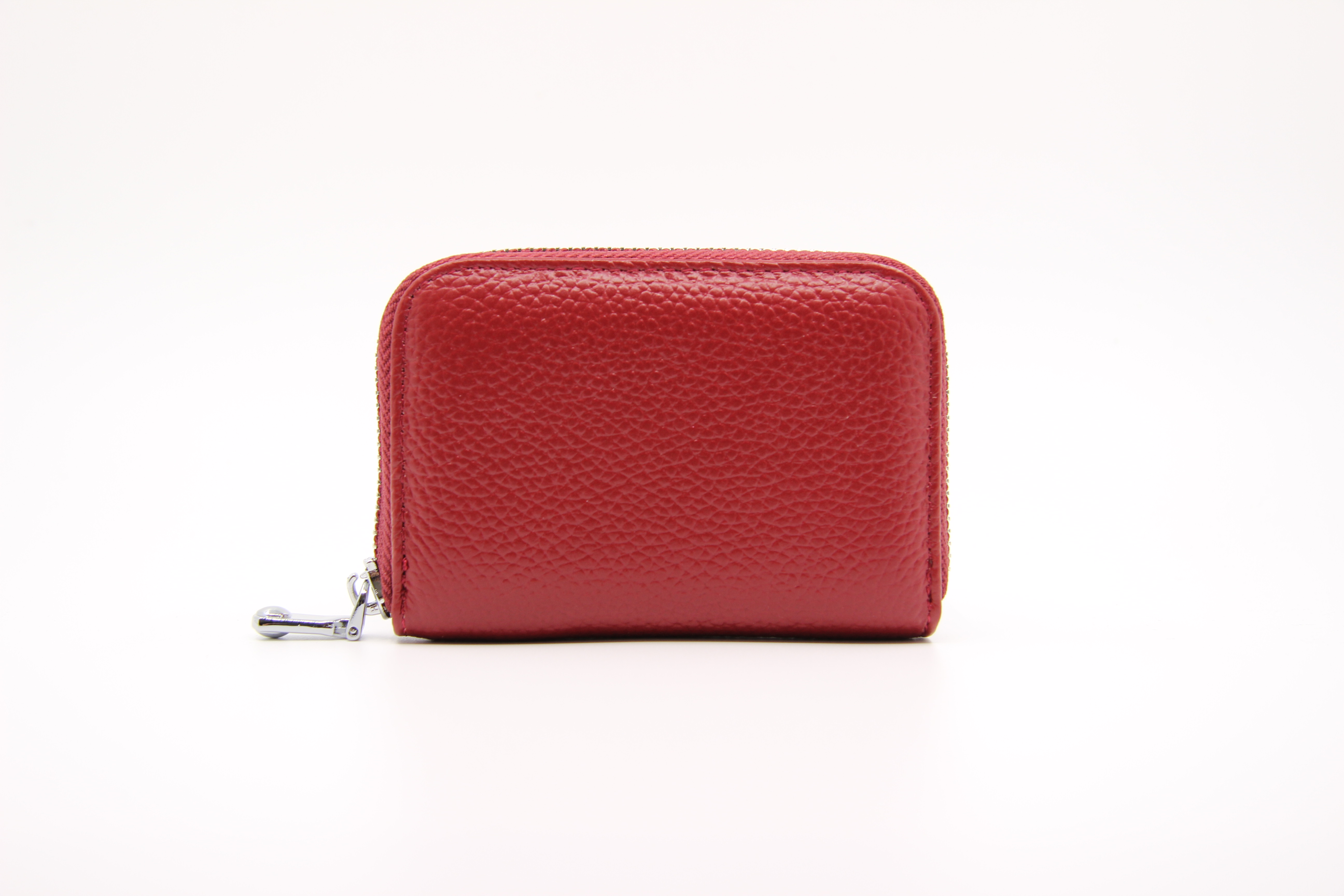 Top layer cowleather organ bag RFID antitheft female card clip man card bag multifunction zipper pocket34669138940