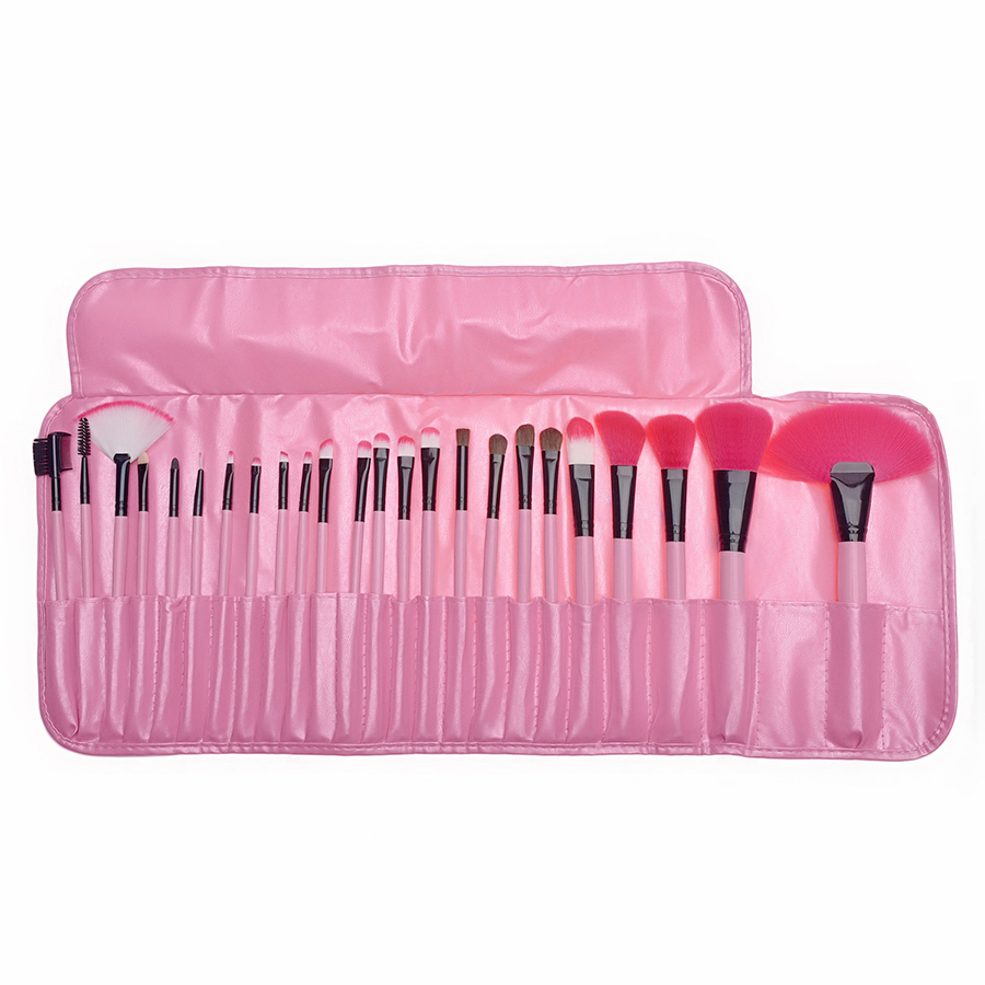 24pcs/set Professional Makeup Brush Set Case Portable Cosmetic Powder Lip Eyeshadow Brushes with Bag Make Up Tools Toiletry Kit Best quality