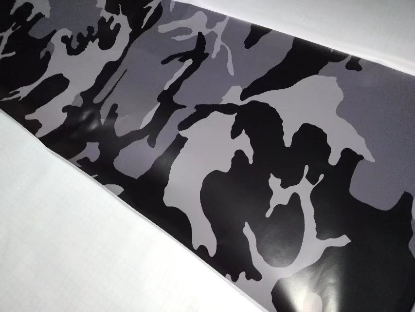Ubran Dark Gray black Camo Vinyl For Car Wrap With air bubble Free Printed Camouflage Car wrapping stickers 1.52x10m/20m/30m Roll