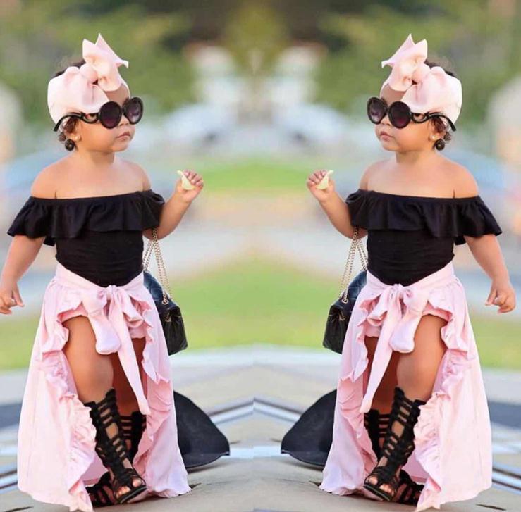 Girls Clothing Sets Summer 4pcs Kids Baby Girls Off Shoulder Top T-shirt shorts Skirt Headband Outfits Set, Mix
Girls Clothing Sets Summer 4pcs Kids Baby Girls Off Shoulder Top T-shirt shorts Skirt Headband Outfits Set, Mix