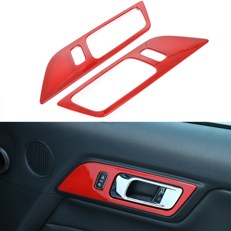 ABS Interior Door Handle Frame Decoration Cover For Ford Mustang High Quality Auto Interior Accessories