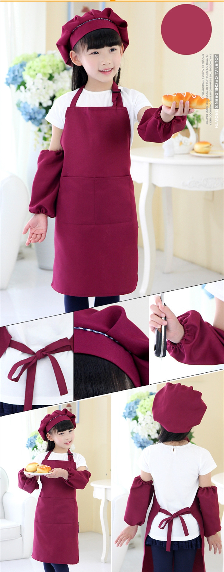 Kids Aprons Pocket Craft Cooking Baking Art Painting Kids Kitchen Dining Bib Children Aprons Kids Aprons for Gardening Smock