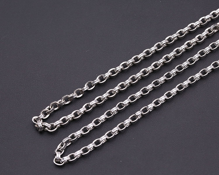 Personalized 925 sterling silver vintage style jewelry American European antique silver hand-made designer thick chain necklace for men