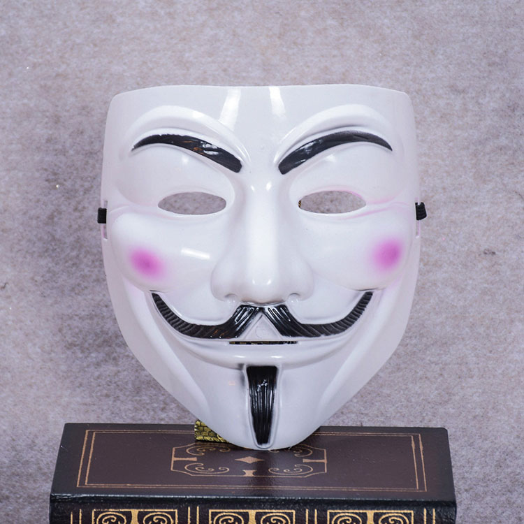 V for Vendetta Mask Anonymous Guy Fawkes Fancy Cool Costume Cosplay Mask for Parties Carnivals One size fits most teens to adults2266678