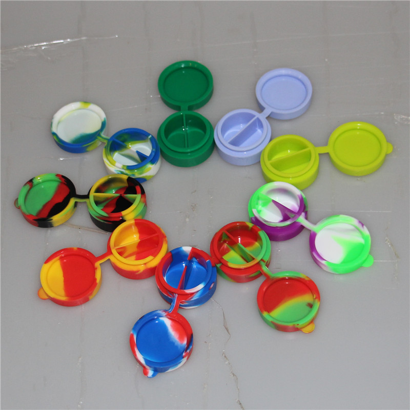 Nonstick Wax Containers 10ml silicone box big wax can Silicon container Colorful Non-stick wax jars dab storage jar oil silicone dab rigs