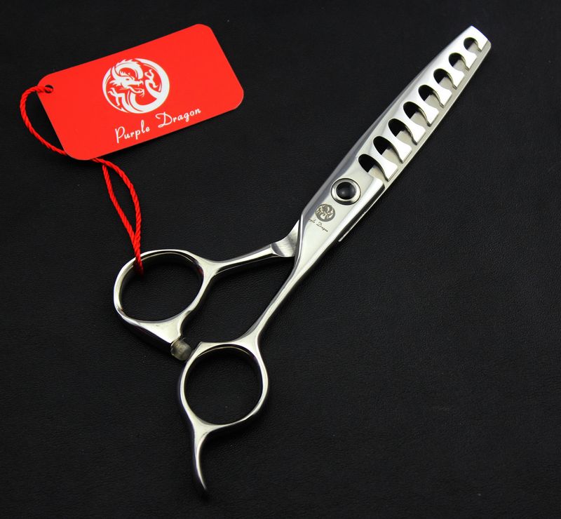 Dragon 5.75 inch 440C 62HRC high quality hair thinning scissors with leather case free shipping forfex.