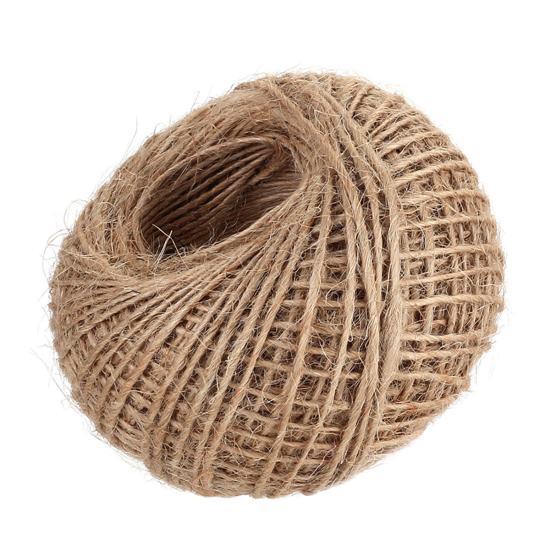 100M/Roll Natural Brown Jute Rope Twine String Cord Shank for DIY Scrapbooking Craft Making Jewelry Necklace Wedding Wrap Decor