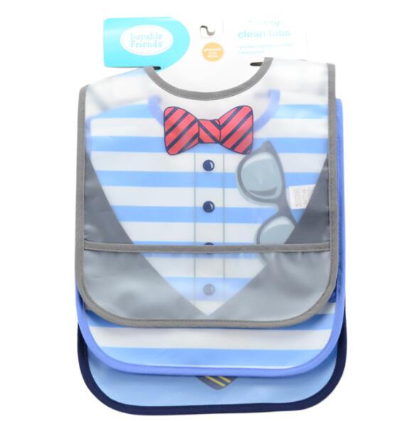 Wholesale- Baby Bibs Baberos Vestido 3pcs / Lot Luvable Friends Bibs 3 Count Baby Burp Cloths free shipping