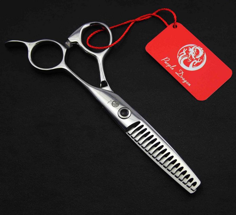 Dragon 5.75 inch 440C 62HRC high quality hair thinning scissors with leather case free shipping forfex.