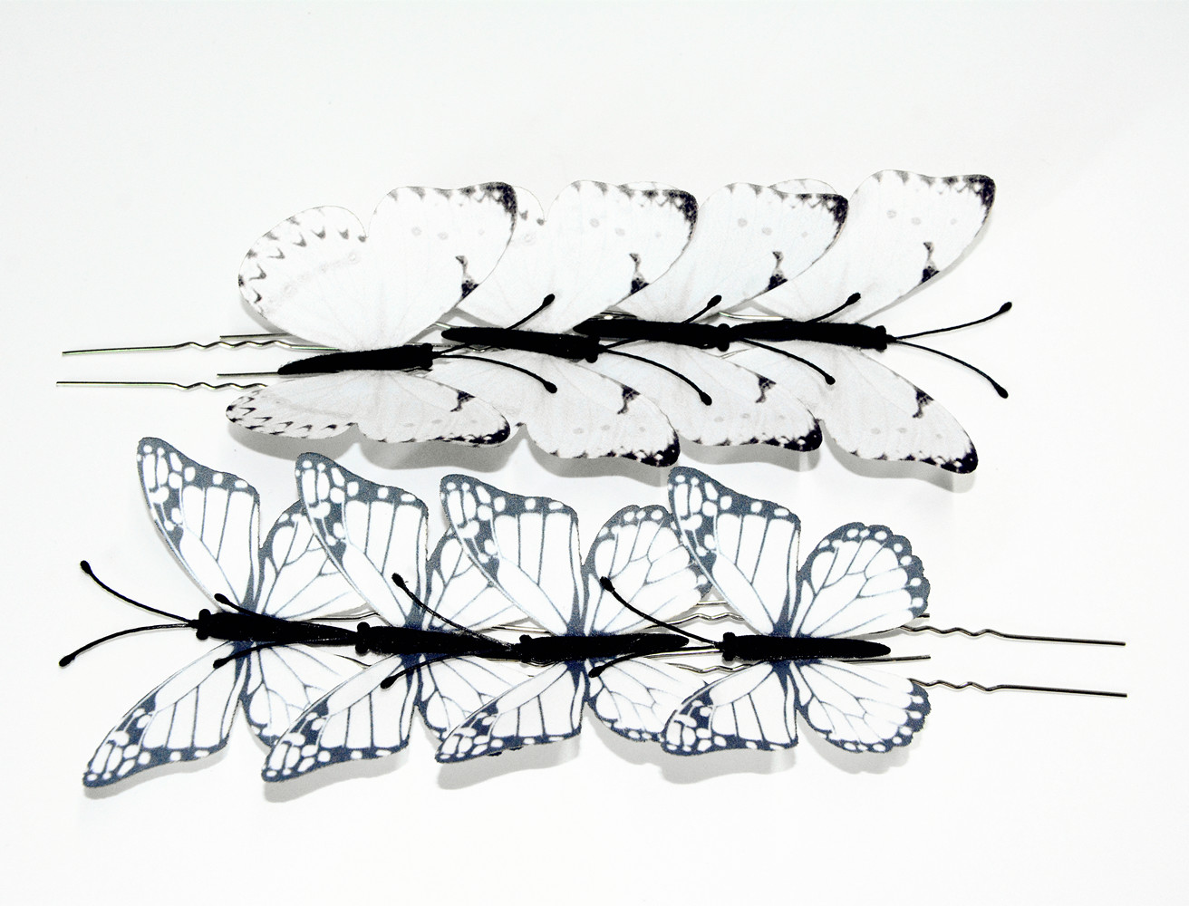 8-Packed U-shaped butterflies Hair Pin Hair Clip hair accessories for Wedding Headdress or Bride Accessorie, Headwear Accessories for Party