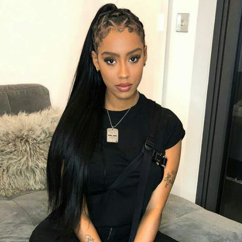 NEW Silky Straight High Ponytail Clip in Indian Remy Human Hair Extensions 120g 140g 160g 20 Inches #1 Jet Black Wrap Around Ponytail
NEW Silky Straight High Ponytail Clip in Indian Remy Human Hair Extensions 120g 140g 160g 20 Inches #1 Jet Black Wrap Around Ponytail