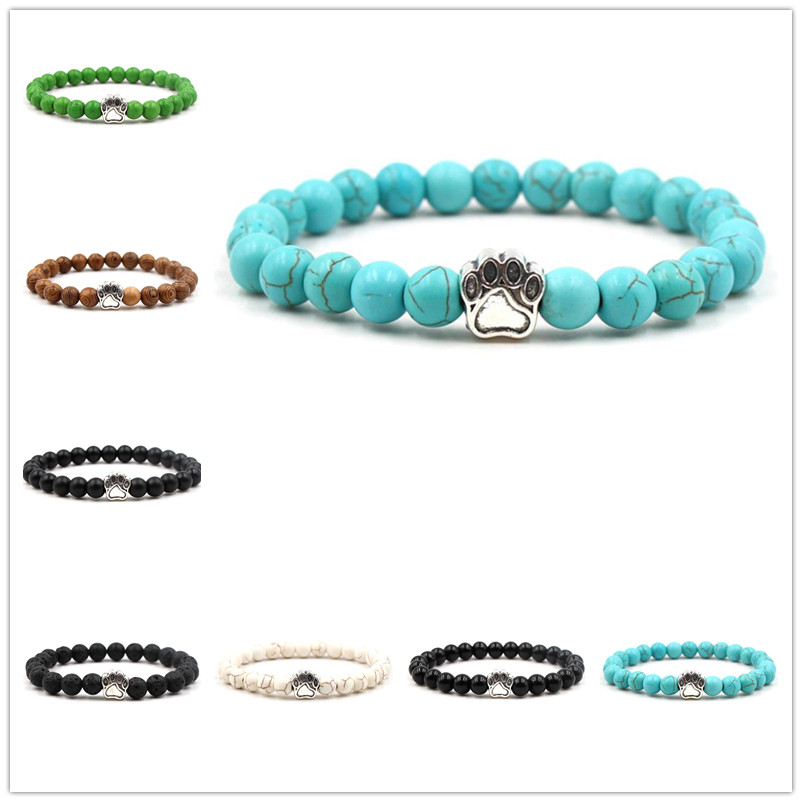 New Cute Pet Paw 8mm Turquoise Bracelet Alloy Frosted Yoga Bangles For Women & Men Lovers Gift
New Cute Pet Paw 8mm Turquoise Bracelet Alloy Frosted Yoga Bangles For Women & Men Lovers Gift