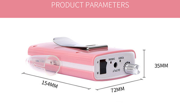 Rechargeable Portable 18W 30000RPM Electric Nail Drill Machine Acrylic File Manicure Pedicure Set