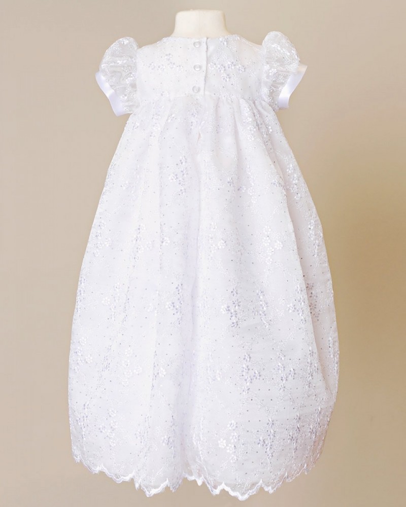 2019 Adorable Christening Dresses For Baby Girls Short Sleeve Lace Applique Beads Baptism Dress First Communication Gowns Custom Made