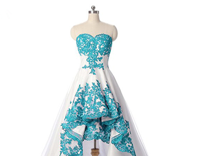 2018 New Cheap Stock Blue Evening Dresses Appliques Beaded Formal Prom Party Celebrity Gowns QC1152