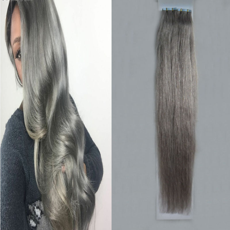 Silver Gray hair extensions tape in human hair extensions 12" 14" 16" 18" 20" 22" 24" 26" 100g 40pcs/Set 7a grey tape hair extensions, 613 bleach blonde
Silver Gray hair extensions tape in human hair extensions 12" 14" 16" 18" 20" 22" 24" 26" 100g 40pcs/Set 7a grey tape hair extensions, 613 bleach blonde