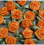 300pcs/lot Small Satin Ribbon Roses Buds Embellishments Wedding Party Decorative Flowers 27 colors to choose Colour & Packet Size