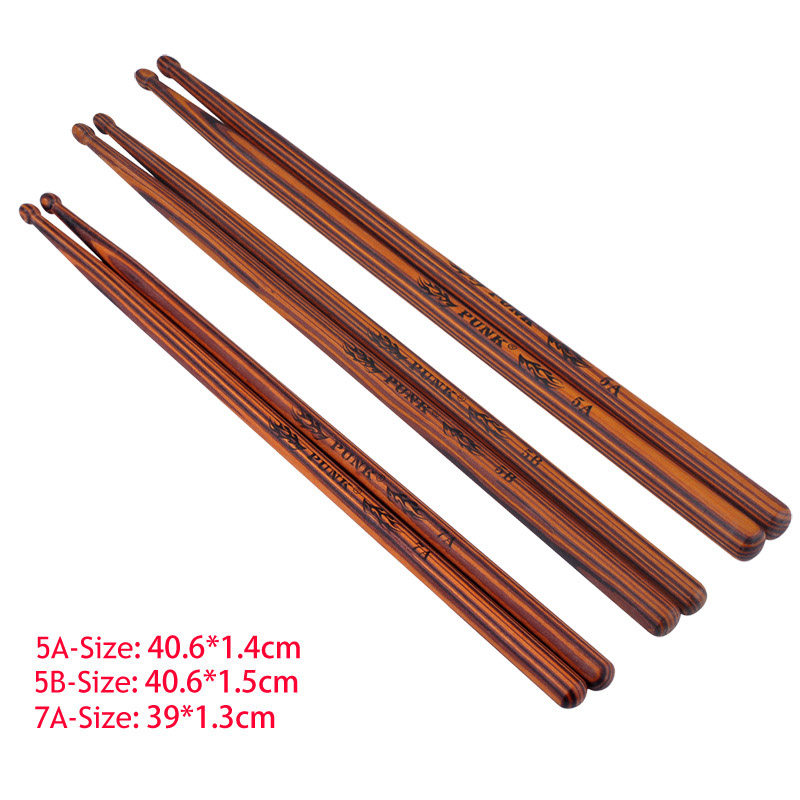 Hard Maple Drumsticks 7A Drum Stick Wood Tip Drumsticks For All Drummer