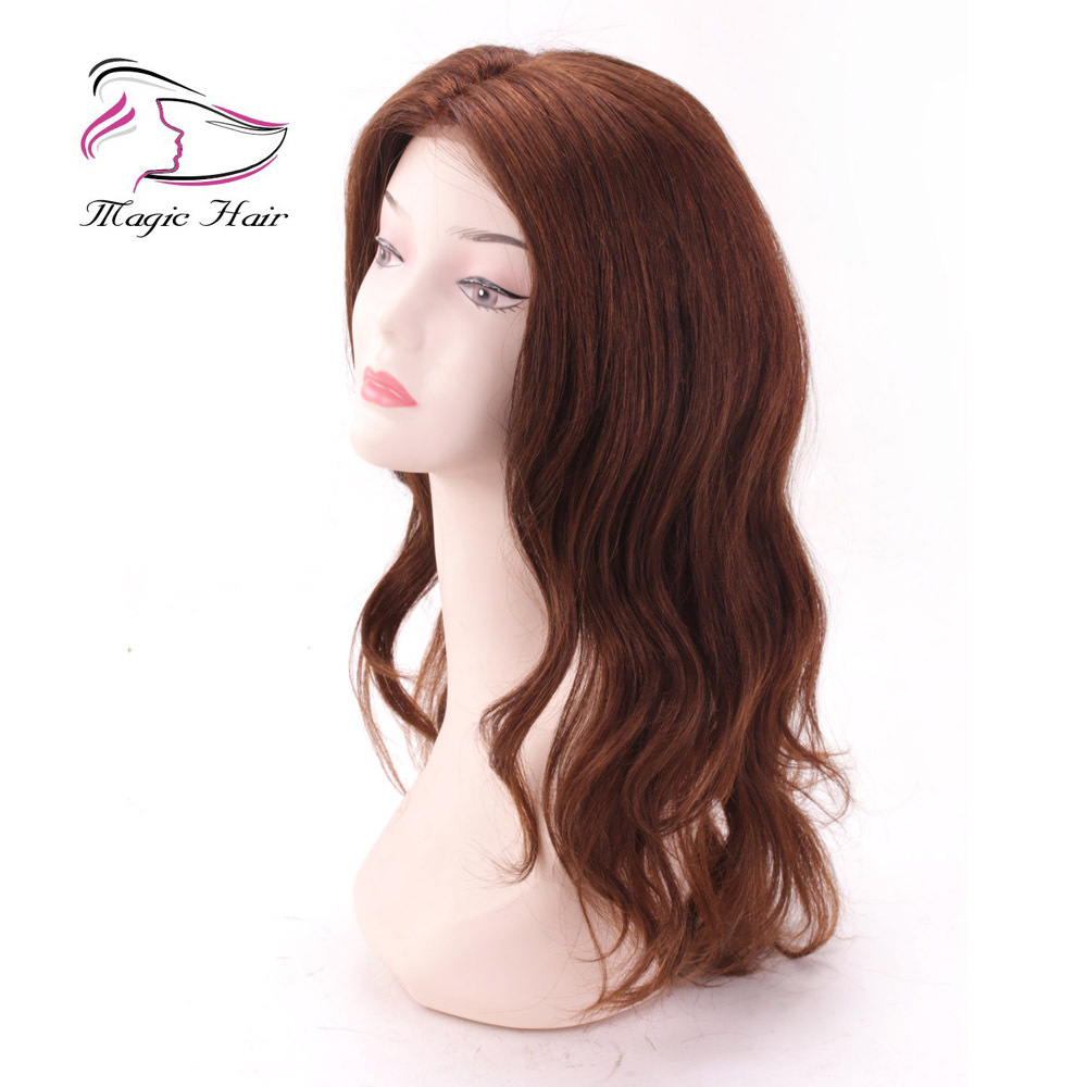 Evermagic full lace wigs lace front wigs for black women color 2# body wave Brazilian virgin hair 130 150 density 100% human hair