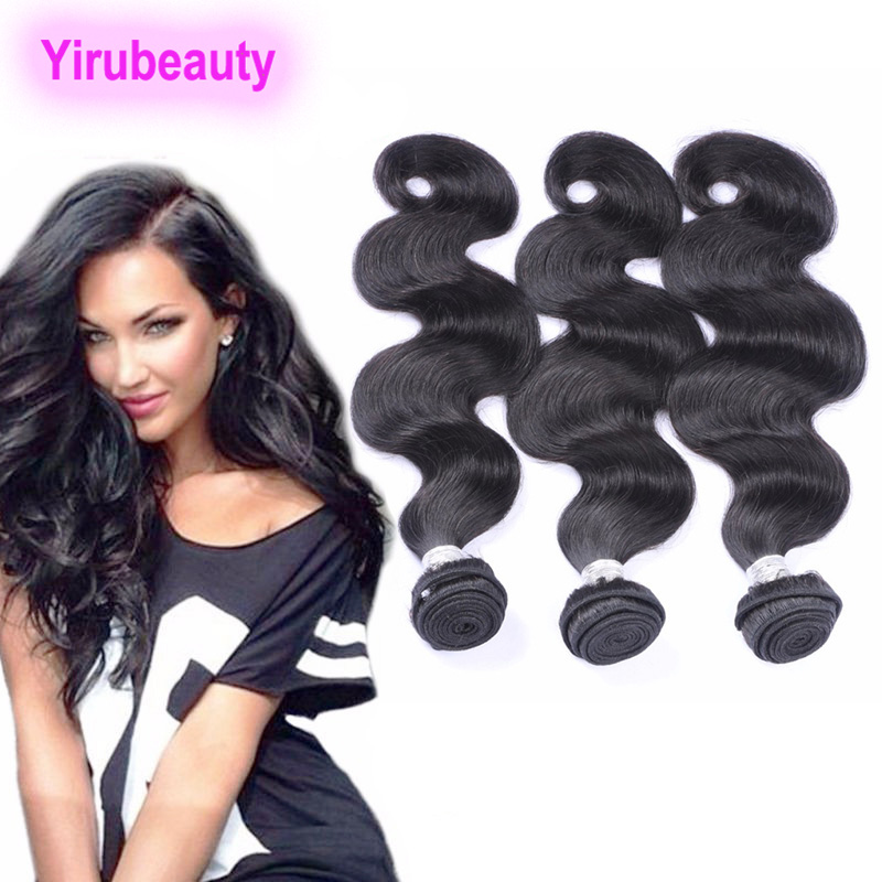 Malaysian 9A Virgin Human Hair Long Inch 30-40inch 95-105g/piece 3 Bundles Body Wave Hair Extensions Natural Color Weaves от DHgate WW