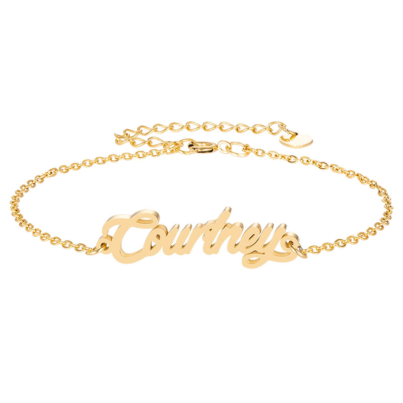 18k Gold plated Stainless Steel Bracelets Letter Name "Courtney" Charm Bracelets for Women Personalized Custom Charm Christmas Gift, Golden;silver
18k Gold plated Stainless Steel Bracelets Letter Name "Courtney" Charm Bracelets for Women Personalized Custom Charm Christmas Gift, Golden;silver