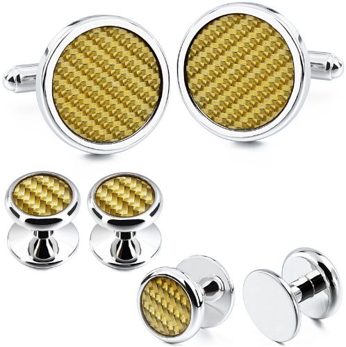 Men's Tuxedo Shirt Cufflinks Set Carbon Fiber Studs Cuff Button Gentleman Best Gift for Wedding and Formal Events
Men's Tuxedo Shirt Cufflinks Set Carbon Fiber Studs Cuff Button Gentleman Best Gift for Wedding and Formal Events