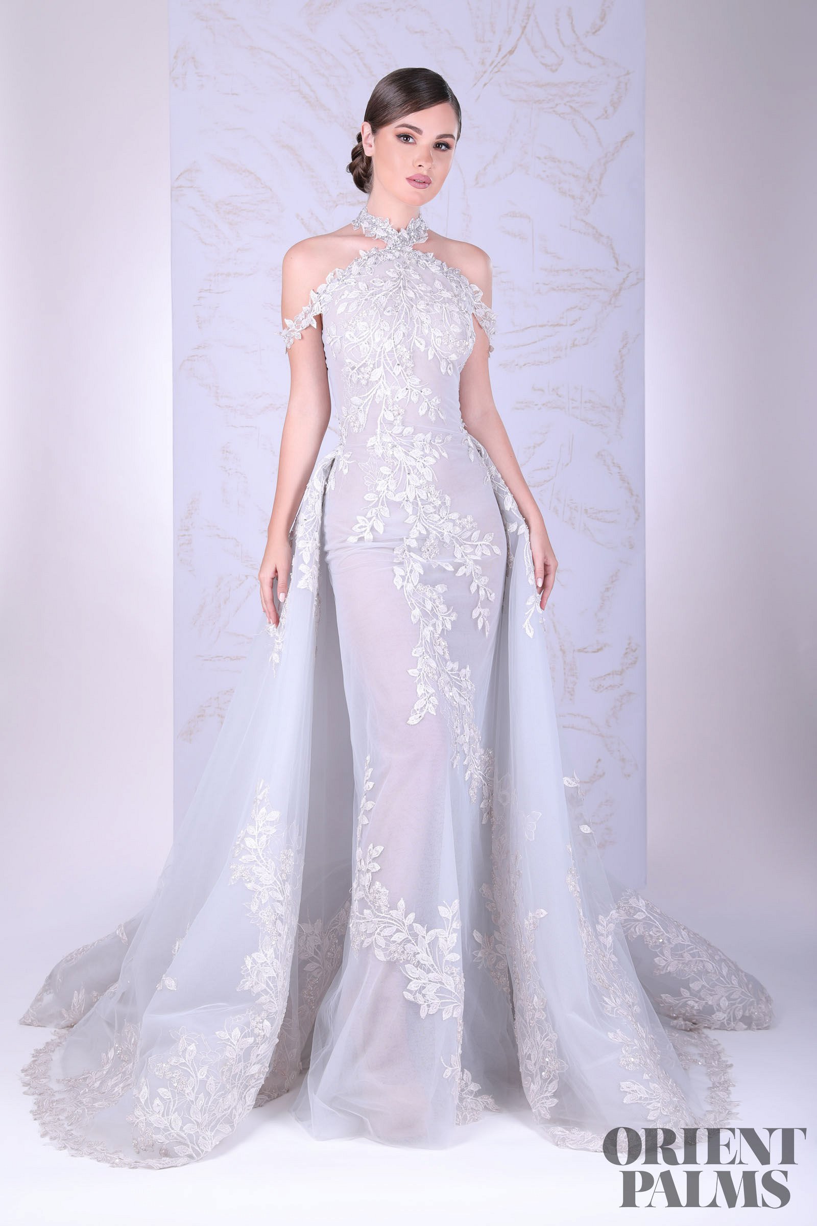 Luxury Mermaid Prom Dresses With Detachable Train Off The Shoulder Illusion Lace Appliques Sweep Train Evening Dress Girls Pageant Gowns