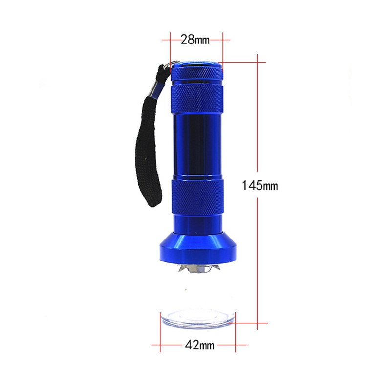Aluminum Electric Tobacco Grinder Crusher Herb Smoke Grinders Flashlight Pollen Cigarett Aluminum Alloy Metal Handheld Chopper 5Colors DHL
Aluminum Electric Tobacco Grinder Crusher Herb Smoke Grinders Flashlight Pollen Cigarett Aluminum Alloy Metal Handheld Chopper 5Colors DHL