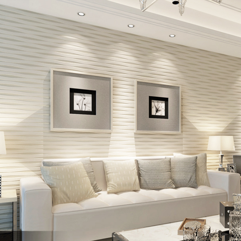 3D Stereo Embossed Non-woven Wallpaper Wallcovering Modern Vertical Horizontal Striped Living Room Bedroom TV Backdrop Wallpaper от DHgate WW