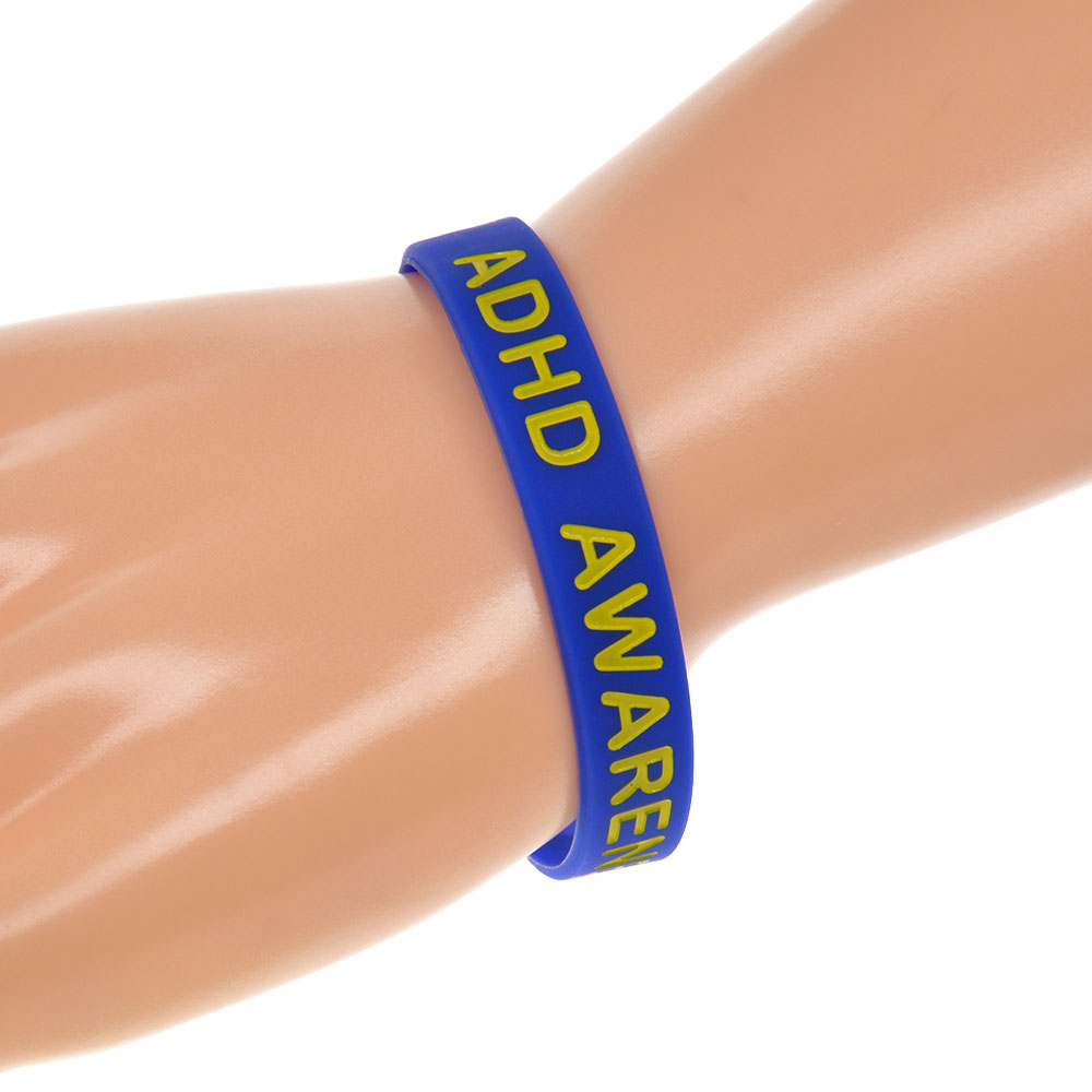 100PCS ADHD Awareness Silicone Rubber Bracelet Multicolour Jigsaw Decoration Logo For charity fund Activity Promotional Gift