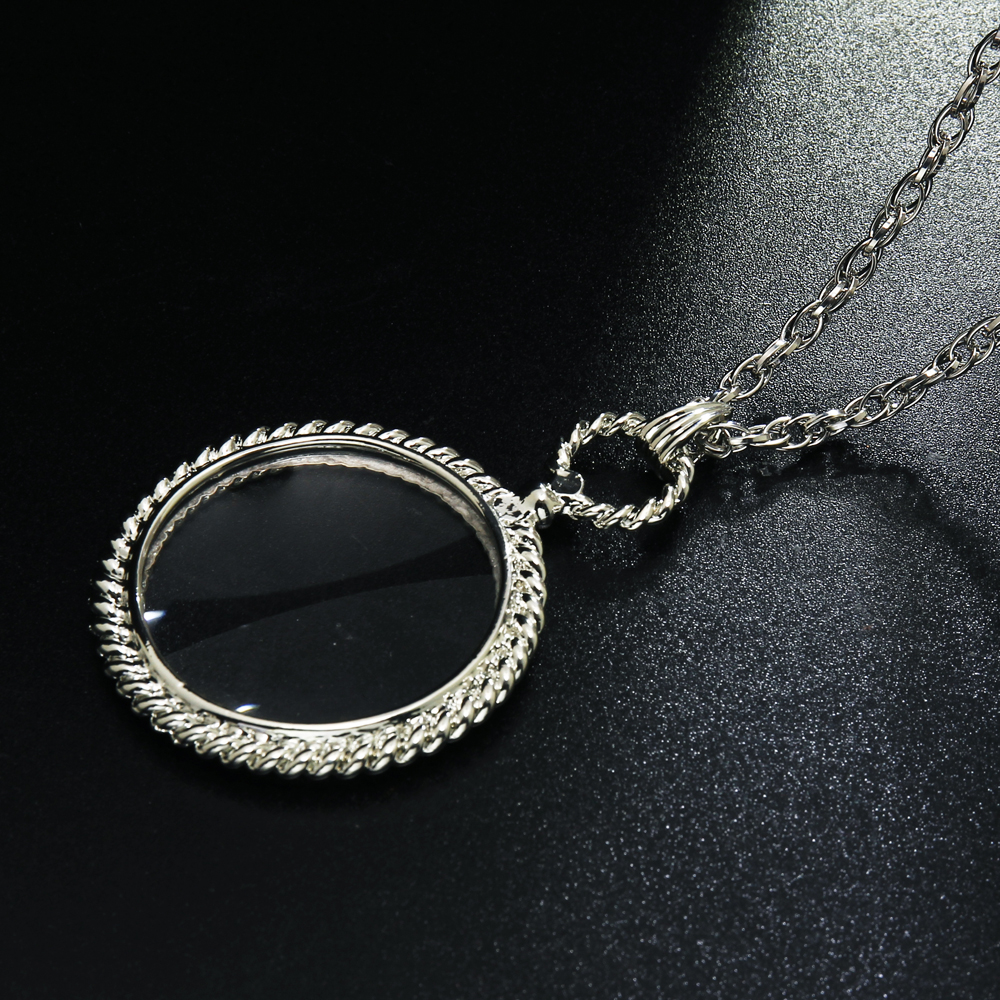 New round shape Magnifying glass necklace simple design magnifying glasses for reading men fashion Magnifier