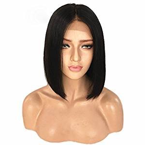 8A Peruvian Virgin Human Hair Bob Wigs Unprocessed Straight Front/Full Lace Wigs Bobs Styled Top Quality Glueless 150% density