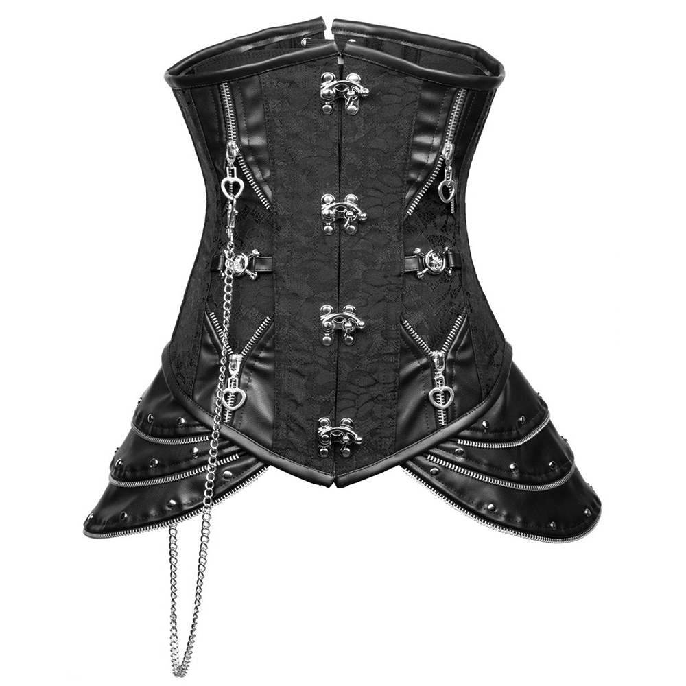 Fashion Punk Corset Underbust Body Shaper Women Body Slimming Chest Harness Chest Compression Vest 2 Colors F0804 with Rivet Chains Decor., Brown
Fashion Punk Corset Underbust Body Shaper Women Body Slimming Chest Harness Chest Compression Vest 2 Colors F0804 with Rivet Chains Decor., Brown