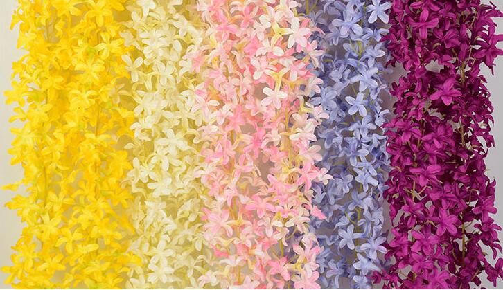 Artificial Flowers Cherry Blossom attificial Lilac flowers Vine beautiful rattan for wedding decotations Encryption flower string AF06