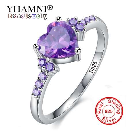 Lose Money 99% OFF! Real Solid 925 Silver Rings Fashion Wedding Zircon Jewelry Natural Heart Purple Crystal Rings for Women Gift
Lose Money 99% OFF! Real Solid 925 Silver Rings Fashion Wedding Zircon Jewelry Natural Heart Purple Crystal Rings for Women Gift