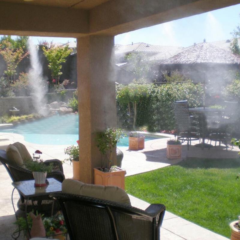 10m 10pcs Sprinkler Outdoor Garden Misting Cooling System Mist Nozzle Sprinkler Water Kits System