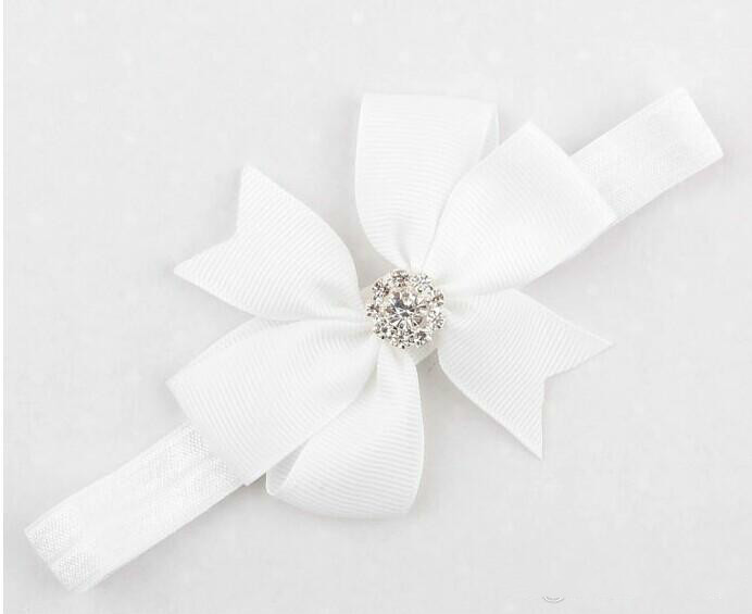 Free Shipping Wholesale 18 Colors Rhinestone Dovetail Bow Baby Girl Headbands Headband Jewelry Children Hairband Girls Hair Bows Accessories