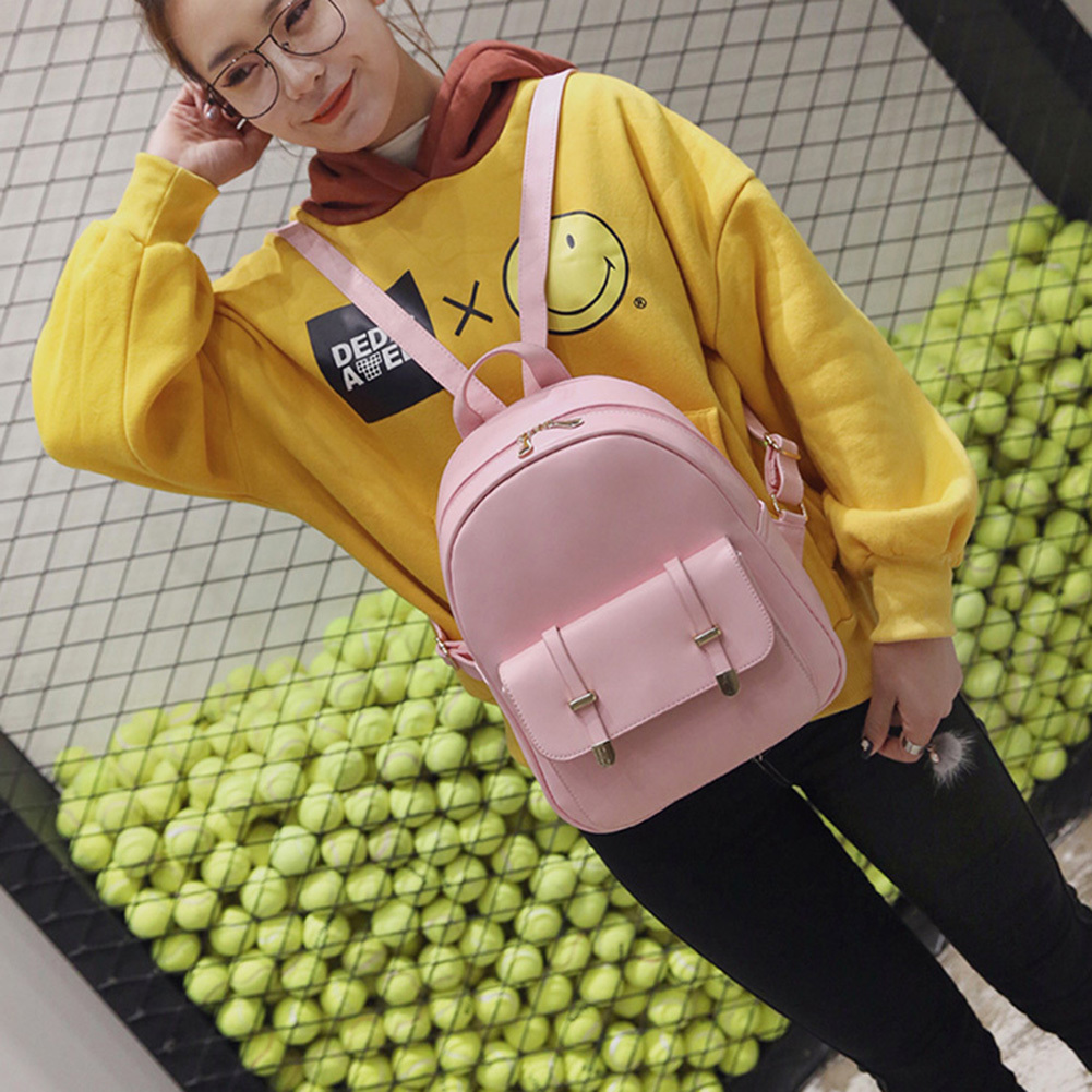 Fashion Composite Bag Pu Leather Backpack Women Cute 3 Sets Bag School Backpacks For Teenage Girls Pink Bags Letter Sac A Dos Y18110202