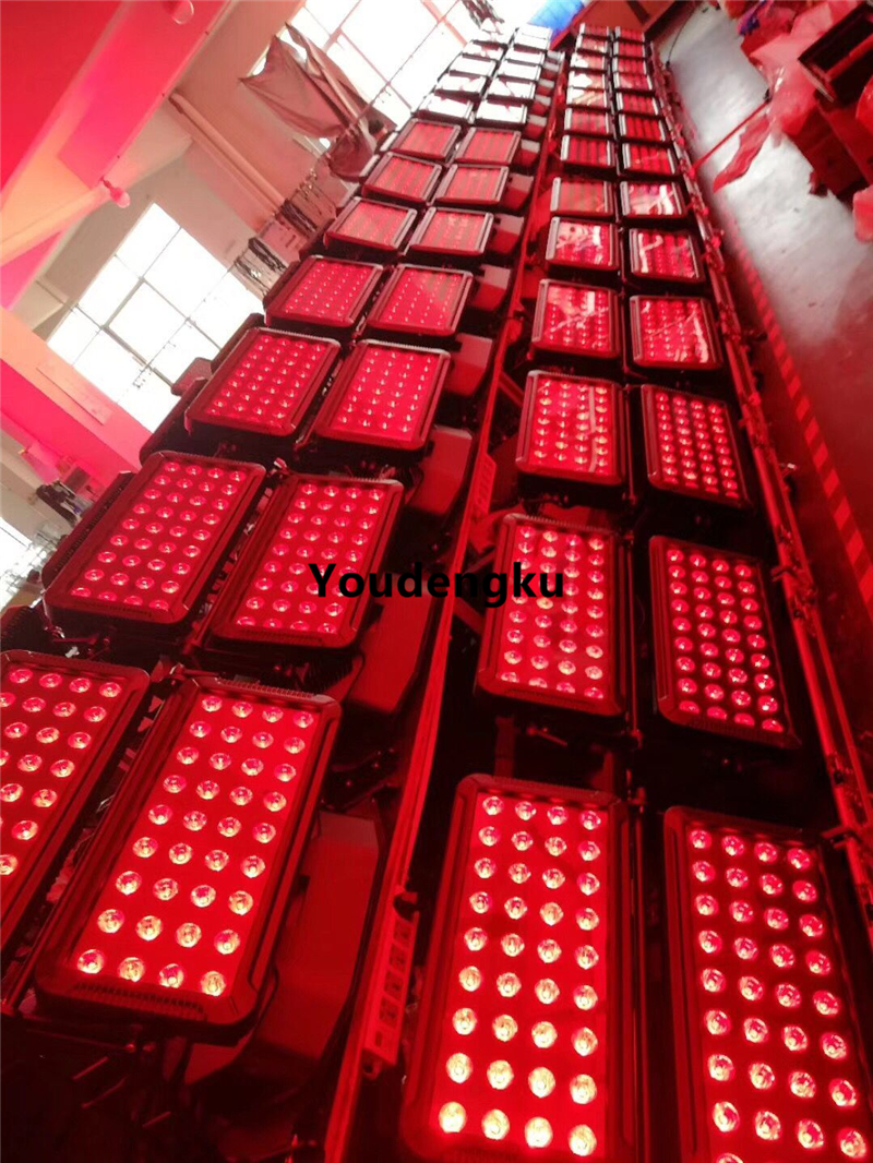 Outdoor City Color LED Flood light 72x18W RGBWA UV 6in1 Double heads Waterproof LED Wall Washer Light