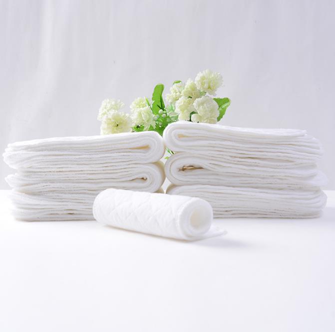 5 Pcs Baby Nappies 3 Layers Cotton Insert Reusable Baby Infant Newborn Cloth Diaper Nappy Liners Insert hot sale