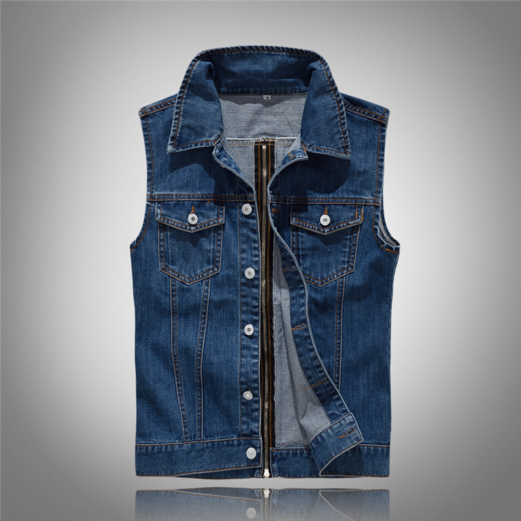 Motorcycle Jackets Sleeveless Denim Vest Zipper Mens Outwear Overcoat Tops High Quality Blue New Fashion Hot Sale
Motorcycle Jackets Sleeveless Denim Vest Zipper Mens Outwear Overcoat Tops High Quality Blue New Fashion Hot Sale