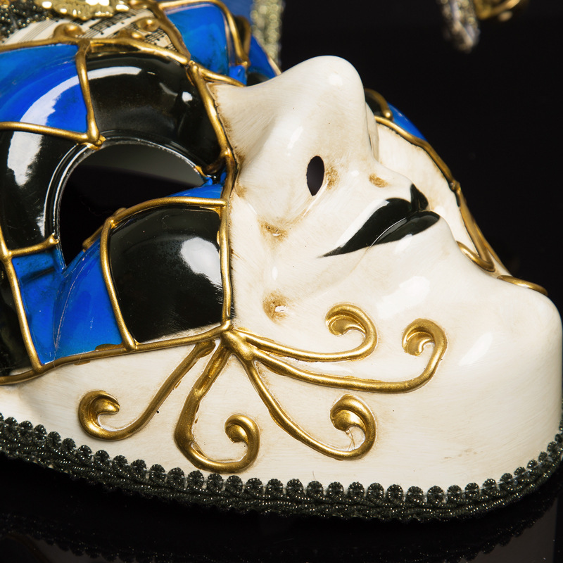 Italy Venice Style Mask 44 17cm Christmas masquerade Full Face Antique mask 3 colors For Cosplay Night Club239J1206805