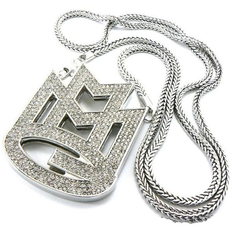 CARA new ICED out MAYBACH MUSIC GROUP MMG Pendant 36 Franco chain maxi necklace hip hop necklace EMEN039S chokers neckla257K3