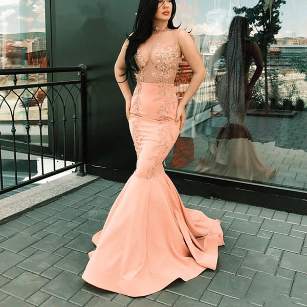 Vestido Longo Sexy Jewel Neck Illusion Evening Dresses Appliques Mermaid Long Formal Dress Evening Gowns Satin Lady Dress Evening Party, Champagne
Vestido Longo Sexy Jewel Neck Illusion Evening Dresses Appliques Mermaid Long Formal Dress Evening Gowns Satin Lady Dress Evening Party, Champagne