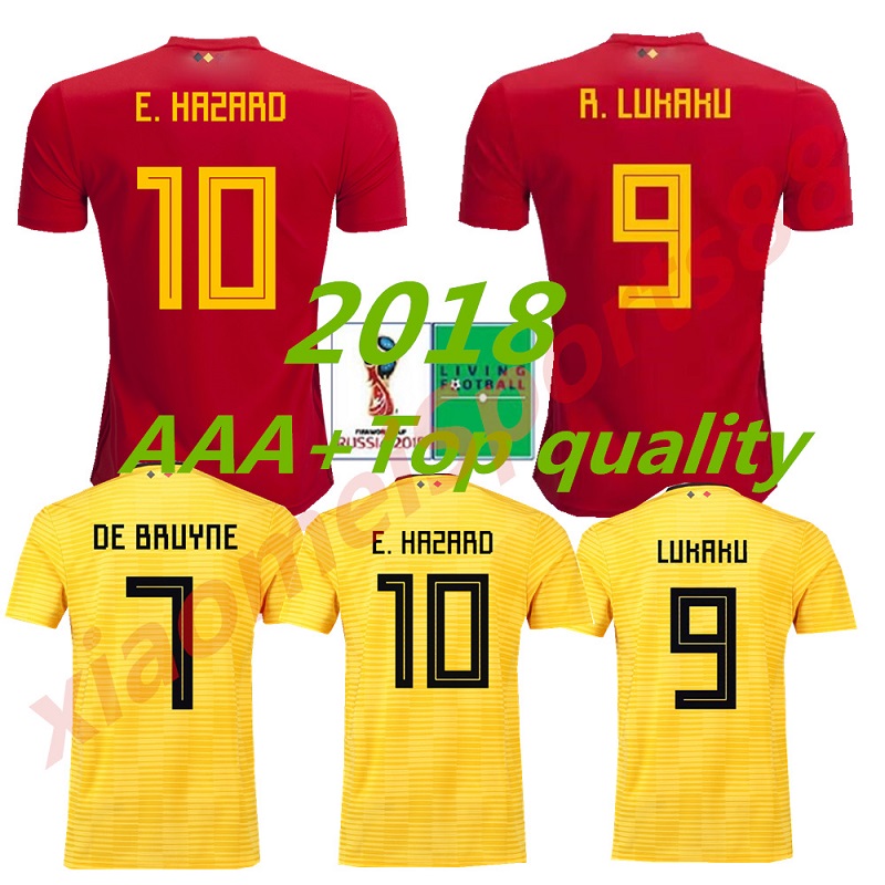 2018 World Cup Belgium soccer Jerseys Home Red LUKAKU FELLAINI E.HAZARD KOMPANY DE BRUYNE Belgian Football Shirt Football Uniform size S-XL, Black;yellow
2018 World Cup Belgium soccer Jerseys Home Red LUKAKU FELLAINI E.HAZARD KOMPANY DE BRUYNE Belgian Football Shirt Football Uniform size S-XL, Black;yellow