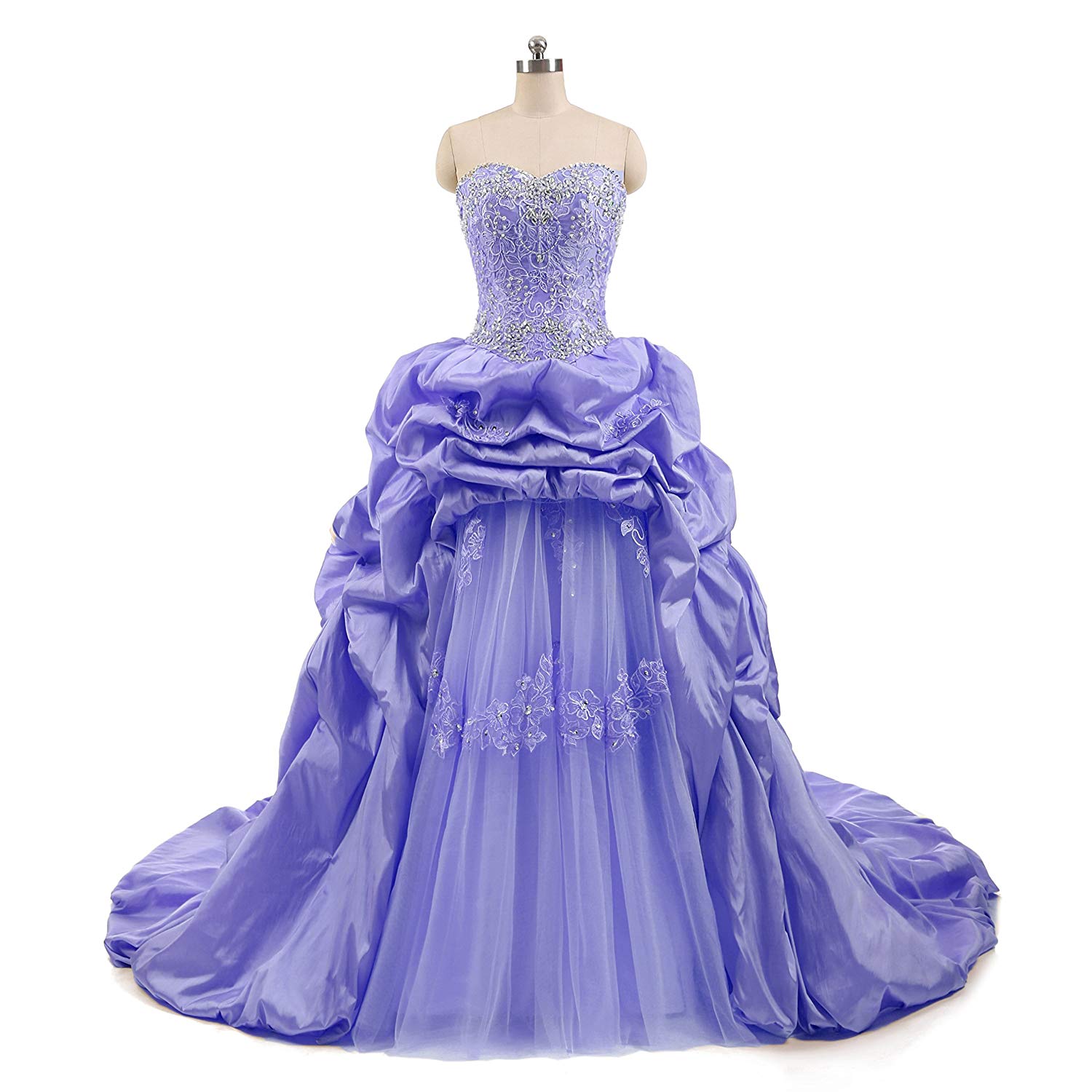 2018 New Hot Sale Sexy Sweetheart Lace Beaded Long Quinceanera Dresses Sweet 16 Prom Party Prom Gown