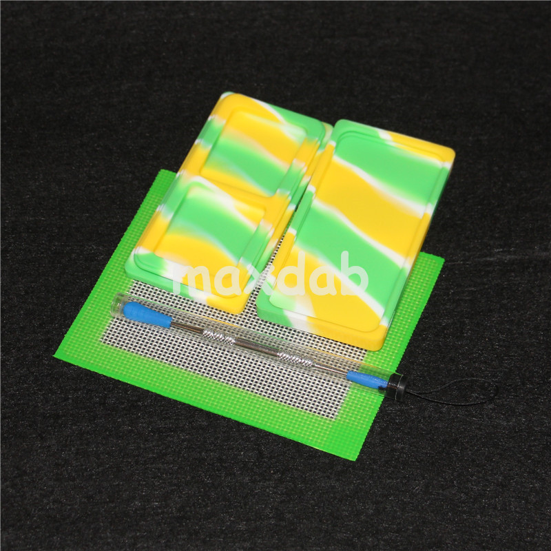 free shipping 1+1 flat dab silicone jar with dab tool and silicone wax pad wax container non-stick wax jars custom silicone flat container, Various colors
free shipping 1+1 flat dab silicone jar with dab tool and silicone wax pad wax container non-stick wax jars custom silicone flat container, Various colors