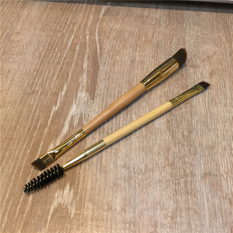 

TT-Series Bamboo Frame work double-ended eye brow brush - Synthetic Hair for Powder Cream Prodcuts- Beauty makeup brushes Blender