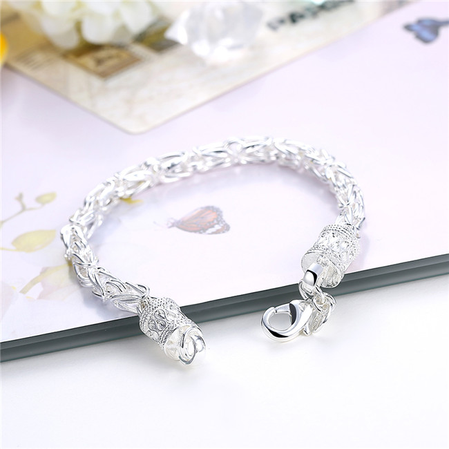 Full Huangshi plum blossom Bracelet sterling silver plated bracelet ; New arrival fashion men and women 925 silver bracelet SPB096